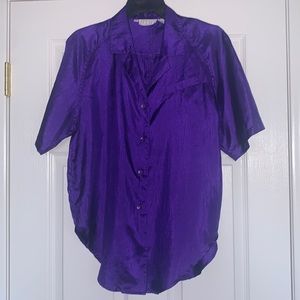 Purple Button down top